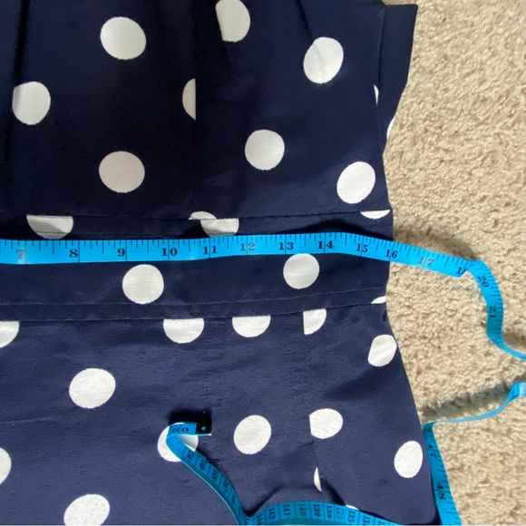 Navy and white polka dot A-line sundress size 10 - Picture 7 of 10
